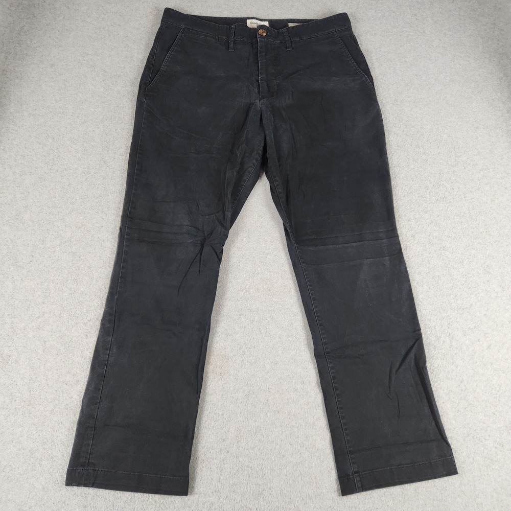 Goodfellow & Co Hennepin Chino Pants Mens 34x30 Navy Blue Stretch Straight Leg
